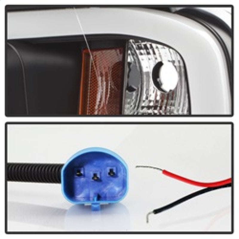 Spyder 02-05 Dodge Ram 1500 Light Bar Projector Headlights - Black (PRO-YD-DR02V2-LB-BK) Headlights SPYDER