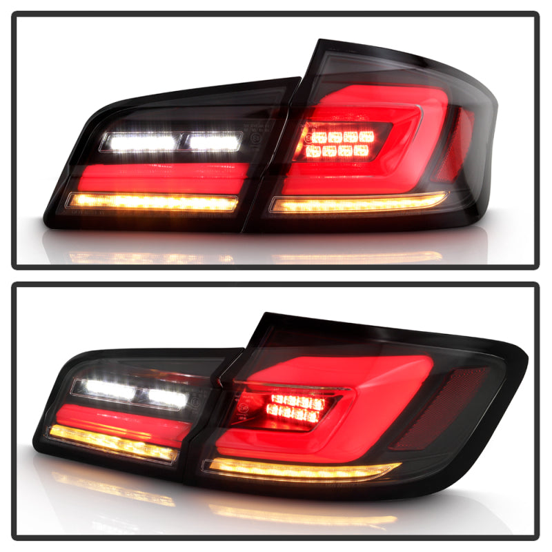 Spyder 11-17 BMW 5 Series F10 F18 M5 Sequential Turn Signal LED Tail Light - BK ALT-YD-BMWF1011-BK Tail Lights SPYDER