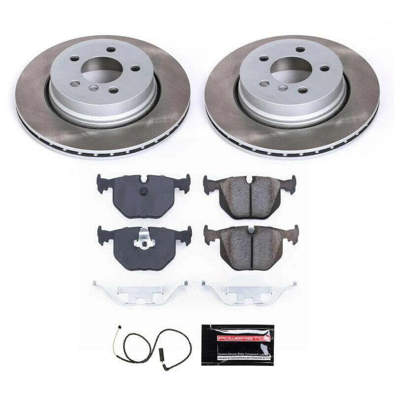 Power Stop 04-10 BMW X3 Rear Semi-Coated Rotor Kit Brake Kits - Performance Blank PowerStop