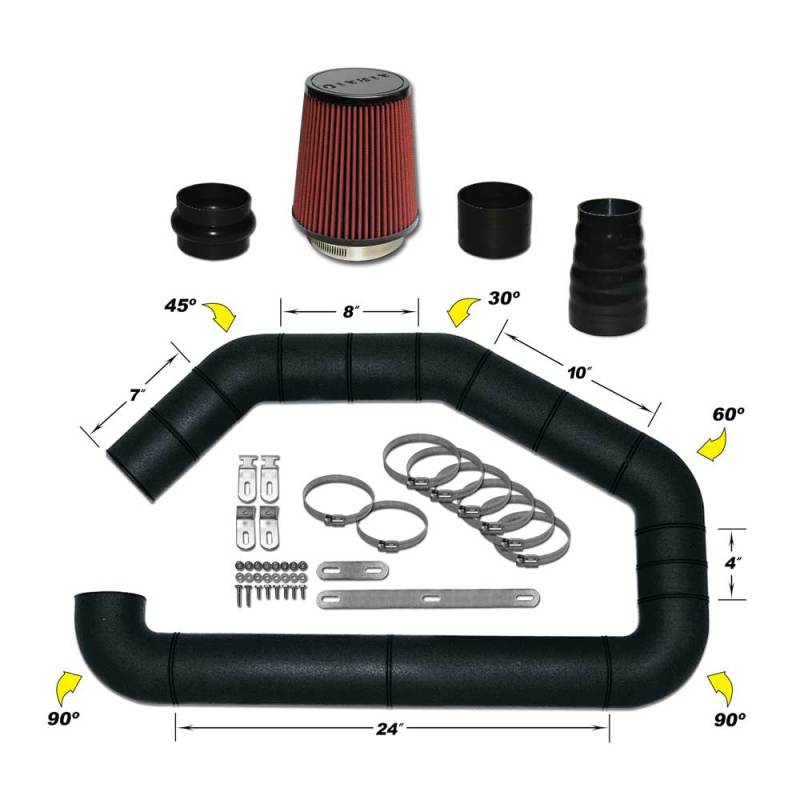 Airaid U-Build-It - Universal 3.5in Master Kit I w/700-452 (6in) Filter Air Intake Components Airaid