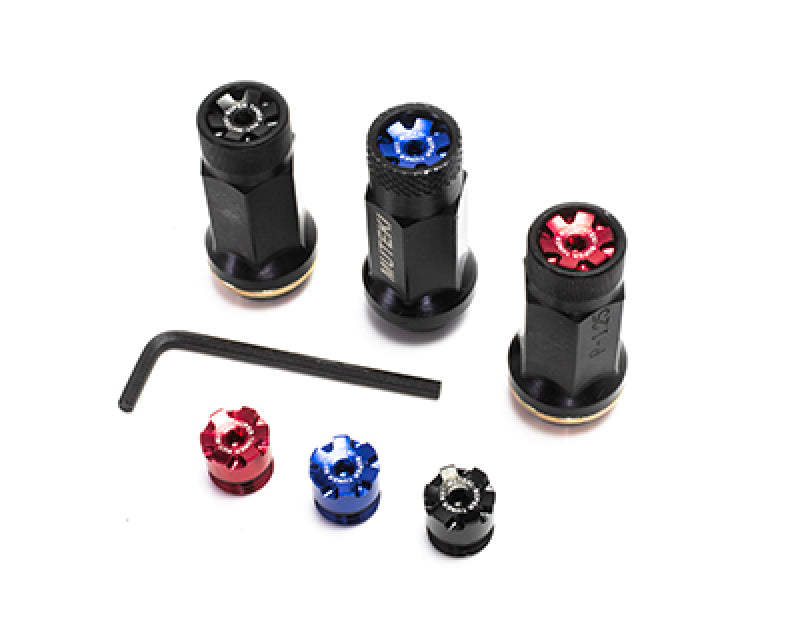 Wheel Mate Muteki Aluminum Closed End Cap 12 X 1.25- Red (24 PCS) Lug Nuts Wheel Mate