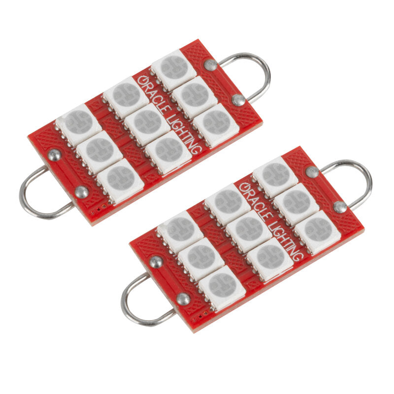 Oracle 44MM 6 LED 3 Chip - Loop Festoon Bulbs (Pair) - Red Bulbs ORACLE Lighting