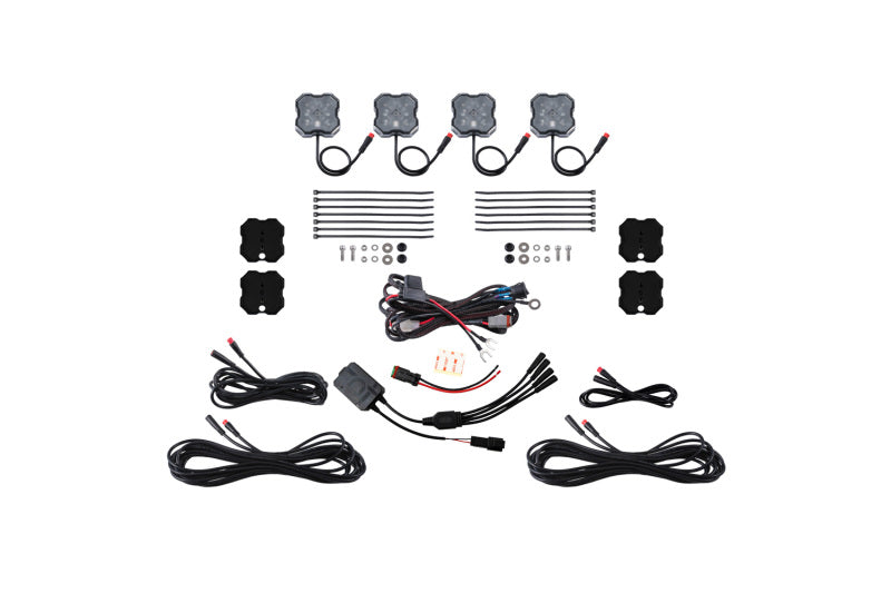 Diode Dynamics RGBW Rock Light Installer Magnet Mount Kit w/Controller (4-pack) Light Accessories and Wiring Diode Dynamics