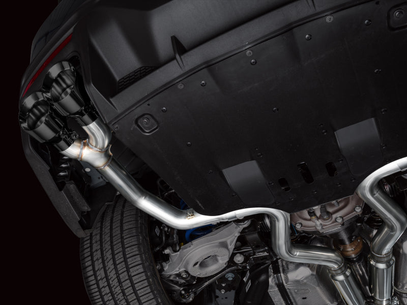 AWE 2024 Ford Mustang Dark Horse S650 RWD Track Edition Catback Exhaust w/ Quad Diamond Black Tips Catback AWE Tuning