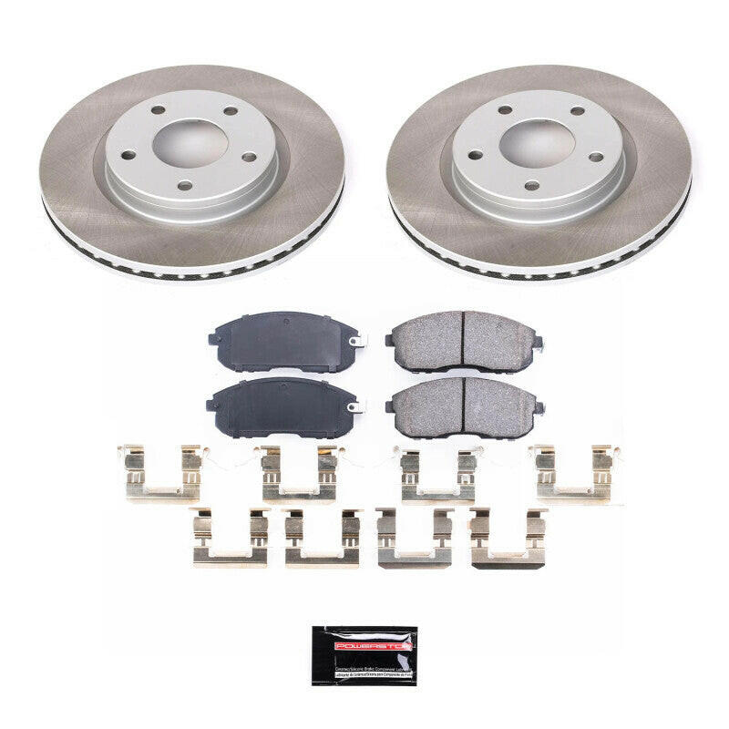 Power Stop 13-19 Nissan Sentra Front Semi-Coated Rotor Kit Brake Kits - Performance Blank PowerStop