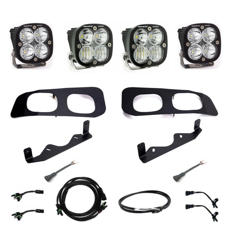 Baja Designs 2023+ Ford F-250/350 Super Duty Squadron Sport Dual Fog Pocket Light Kit w/ Upfitter Fog Lights Baja Designs