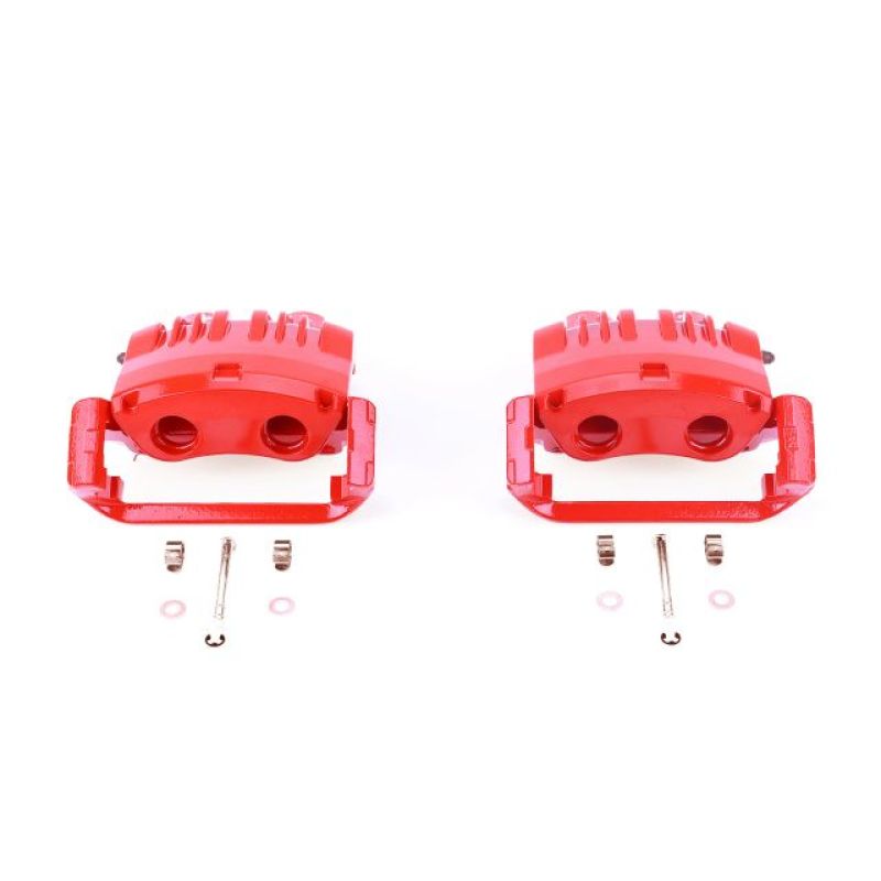 Power Stop 99-01 Ford Mustang Front Red Calipers w/Brackets - Pair Brake Calipers - Perf PowerStop
