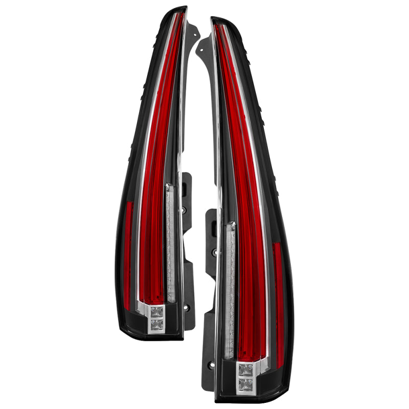 xTune 07-14 Chevy Tahoe Suburban and 07-14 GMC Yukon Black LED Tail Lights ALT-ON-CSUB07-2IN1LED-BK Tail Lights SPYDER