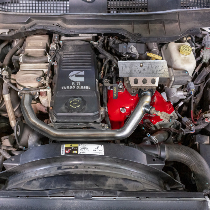 Banks Power 07.5-12 Ram Cab Chassis 6.7L Diesel Monster-Ram Intake System w/Fuel Line - Red Short Ram Air Intakes Banks Power