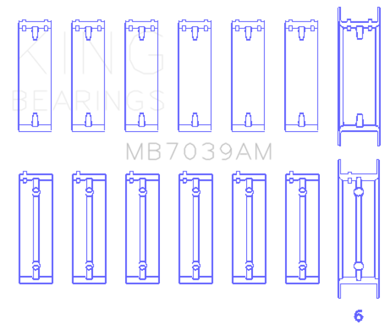King Engine Bearings BMW M51/M57 (Size +0.25) Main Bearing Set Bearings King Engine Bearings