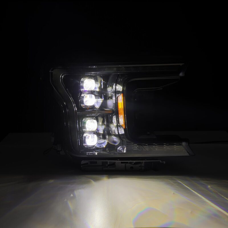 AlphaRex 18-20 Ford F-150 NOVA LED Proj Headlight Alpha Blk (14th Gen G2 Style) Headlights AlphaRex