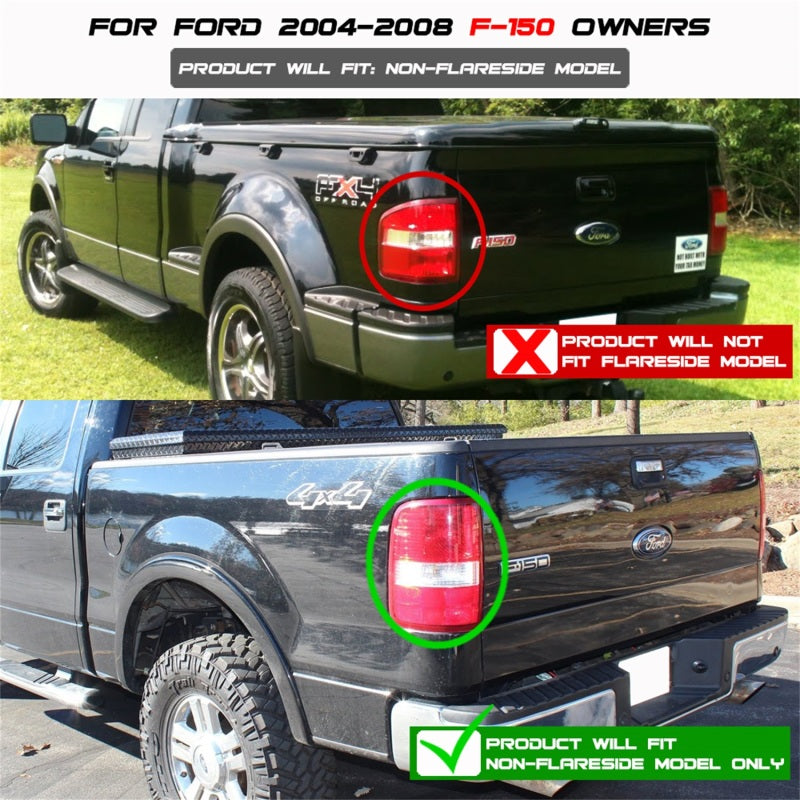 xTune Ford F150 Styleside 04-08 (Not Fit Heritage & SVT) LED Tail Lights Smoke ALT-ON-FF15004-LED-SM Tail Lights SPYDER