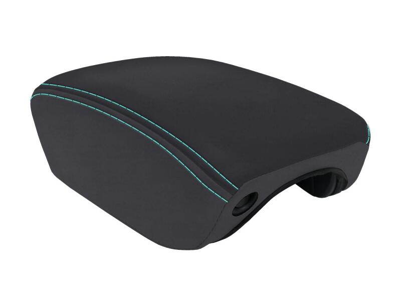 PRP 2018+ Jeep Wrangler JL Center Console Cover - Black/Teal Seat Covers PRP Seats