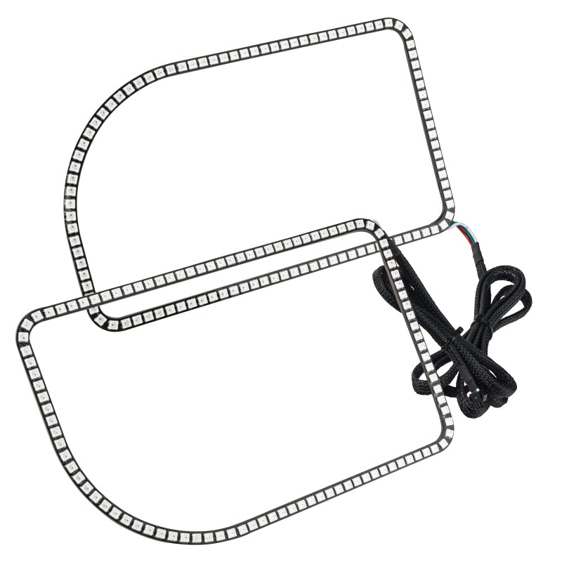 Oracle Ford F250/350 11-16 Dynamic Halo Kit - Square Ring Design - ColorSHIFT - Dynamic Headlights ORACLE Lighting