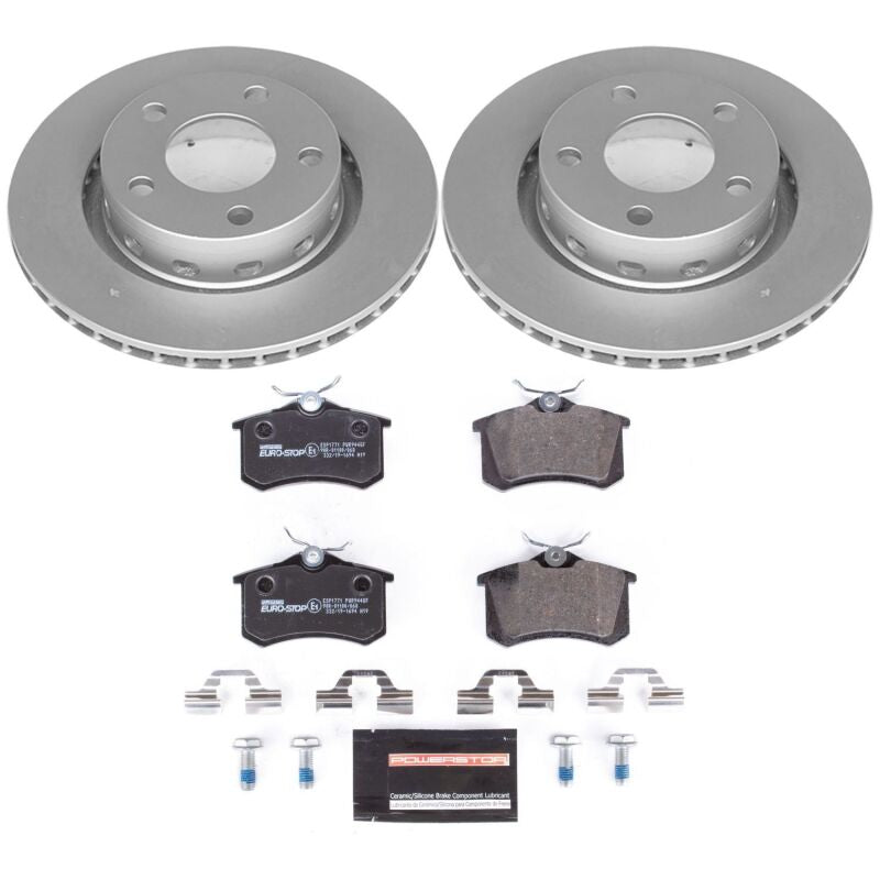Power Stop 02-04 Audi S6 Rear Euro-Stop Brake Kit Brake Kits - OE PowerStop