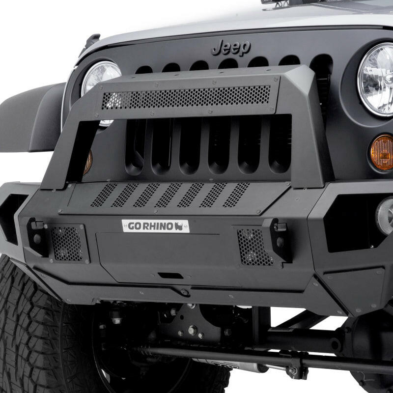Go Rhino 07-20 Jeep Wrangler JL/JLU/JK/JKU/Gladiator JT Trailline 10 Light Mount Bar Bumpers - Steel Go Rhino