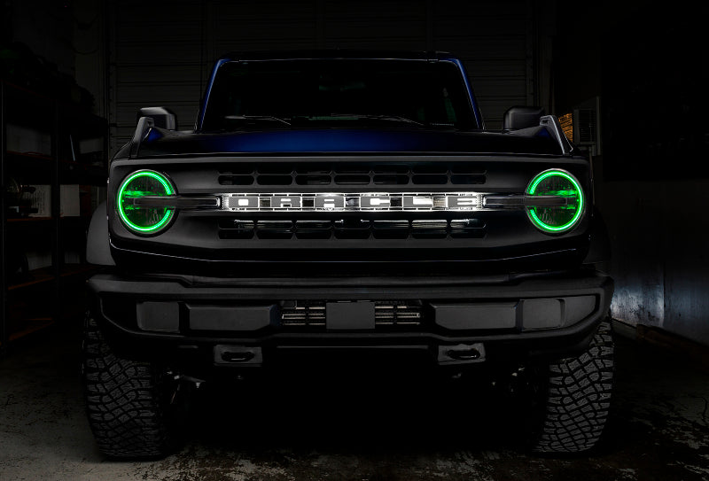 Oracle 2021 Ford Bronco DRL Upgrade w/ Halo Kit - ColorSHIFT w/ BC1 Controller Headlights ORACLE Lighting