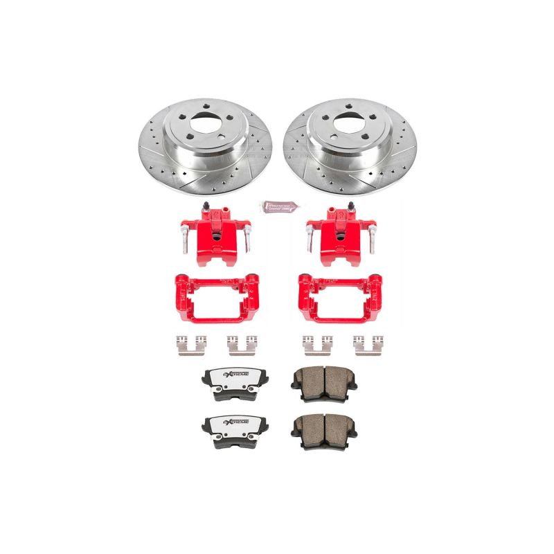 Power Stop 05-19 Chrysler 300 Rear Z26 Street Warrior Brake Kit w/Calipers Brake Kits - Performance D&S PowerStop