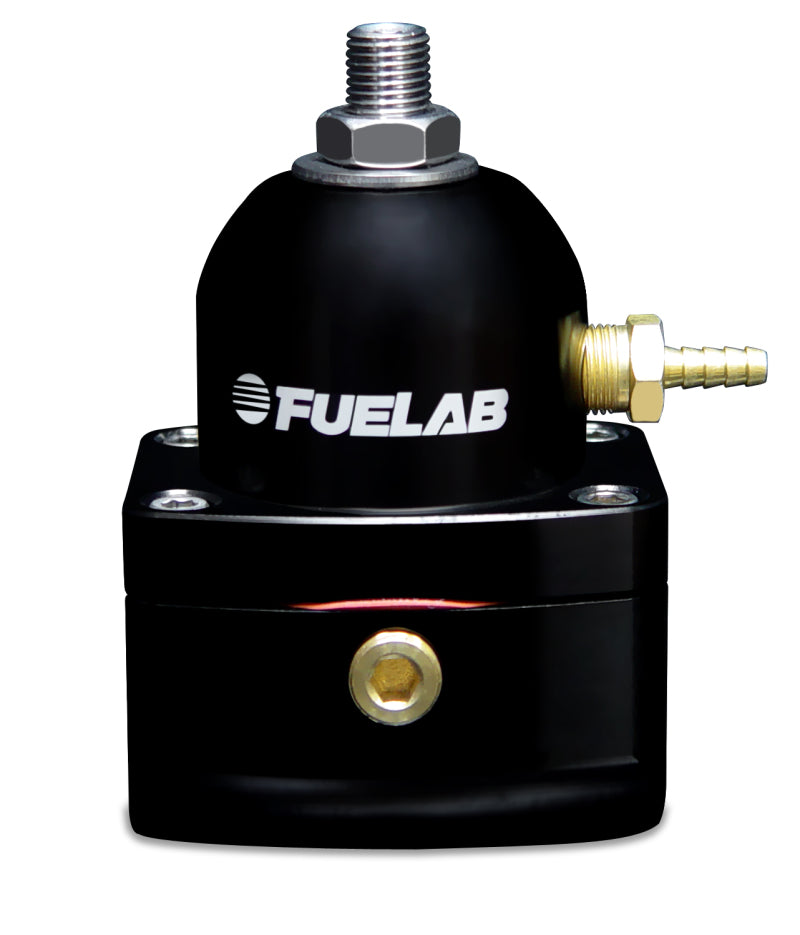Fuelab 515 EFI Adjustable FPR 90-125 PSI (2) -10AN In (1) -6AN Return - Black Fuel Pressure Regulators Fuelab