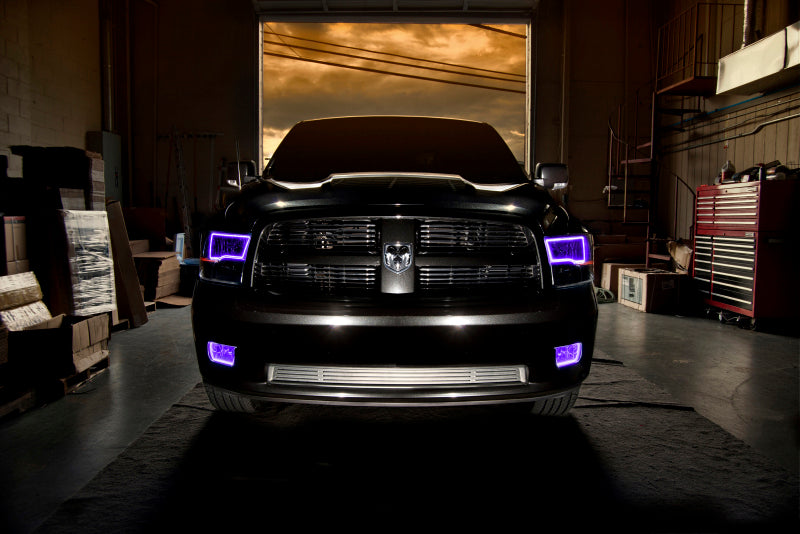 Oracle Lighting 09-18 RAM 1500 Sport Halo Headlights - Blk Housing w/2.0 Controller Headlights ORACLE Lighting