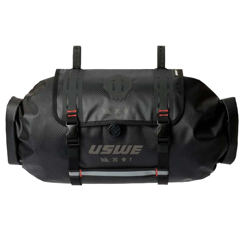 USWE Handlebar Roll-Top Bag with Holster - Black Bags - Bike Bags USWE