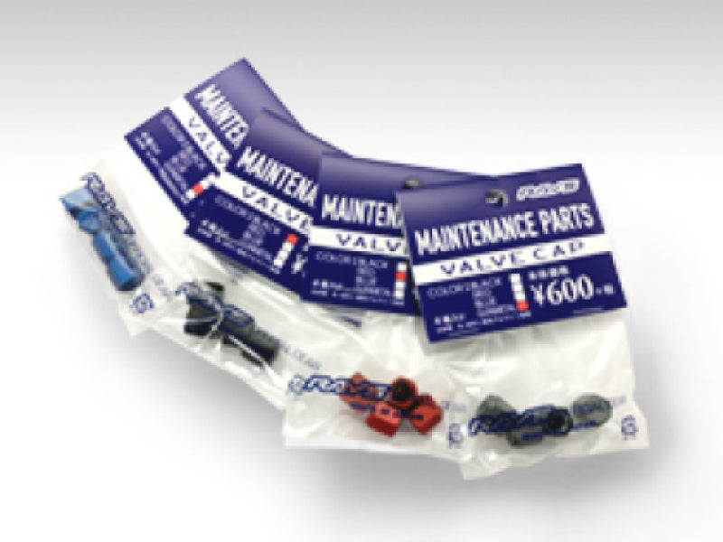 Rays Aluminum Air Valve Cap Set - Black Valve Stems Rays