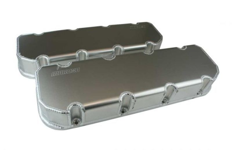 Moroso SBC 4.5in Rox Head Fabricated Valve Cover w/o Oilers Valve Covers Moroso
