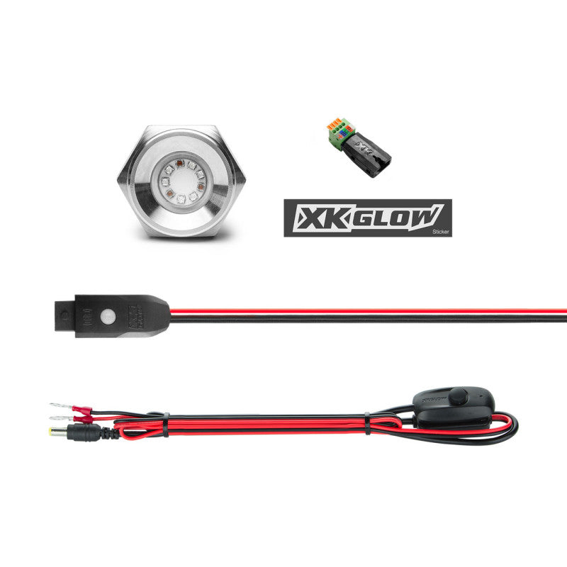 XK Glow RGB LED DRAIN PLUG LIGHT KIT FOR BOAT 1PC 13W Light Accessories and Wiring XKGLOW