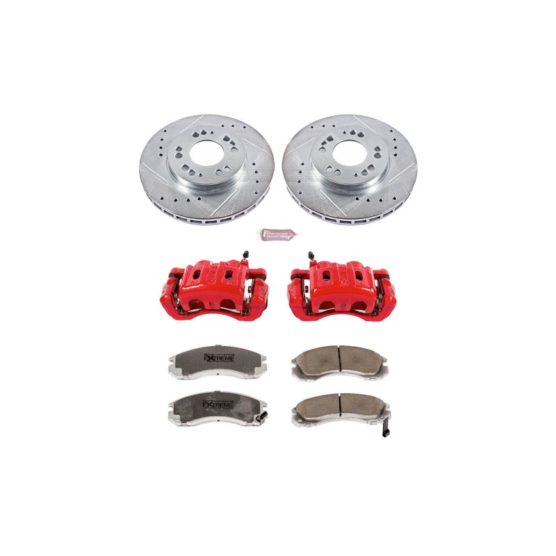 Power Stop 94-97 Eagle Talon Front Z26 Street Warrior Brake Kit w/Calipers Brake Kits - Performance D&S PowerStop