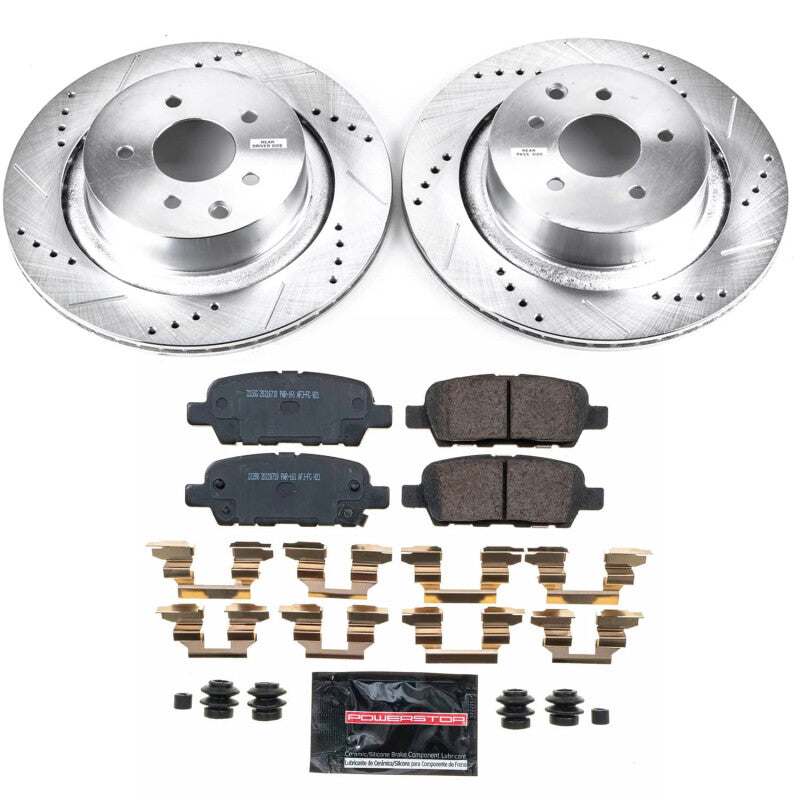 Power Stop 14-15 Infiniti Q60 Rear Z23 Evolution Brake Kit Brake Kits - Performance D&S PowerStop