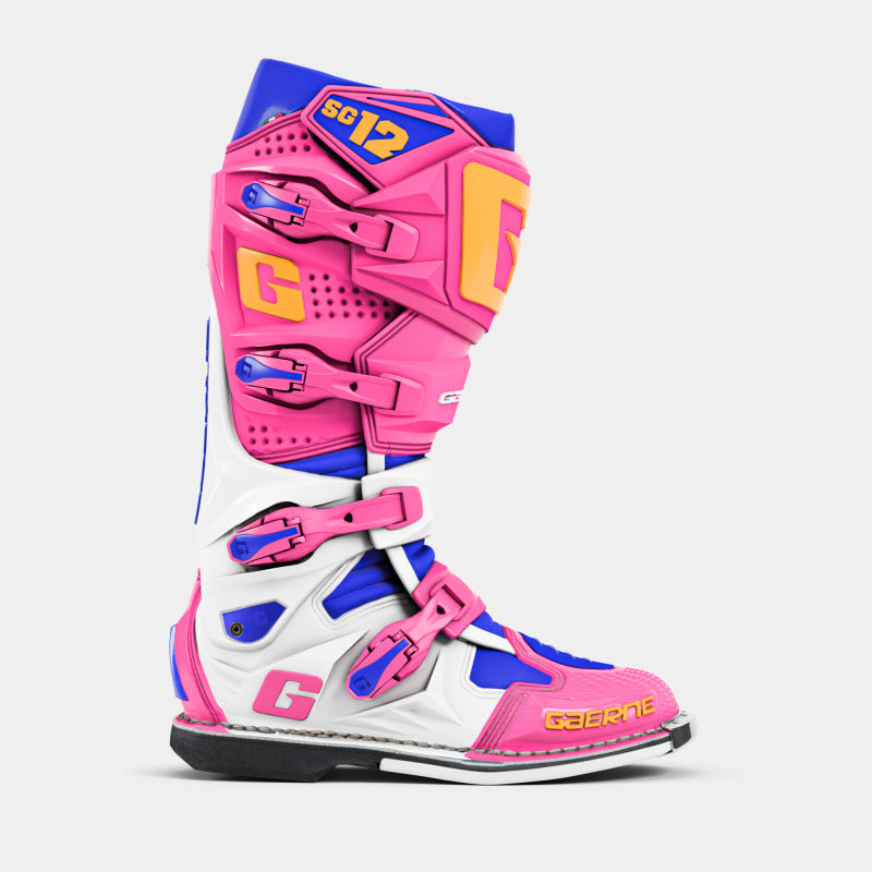 Gaerne SG12 Limited Edition Shockwave MX Multi Color Size 13 Motorcycle Boots Gaerne