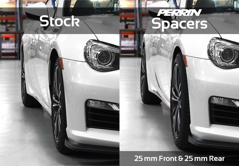 PERRIN 02-14 Subaru WRX / 2004 STI / 13-25 BRZ & Toyota GR86 25mm Wheel Spacers 5x100 56mm CB - Pair Wheel Spacers & Adapters Perrin Performance
