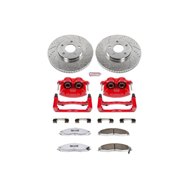 Power Stop 98-02 Chevrolet Camaro Front Z26 Street Warrior Brake Kit w/Calipers Brake Kits - Performance D&S PowerStop
