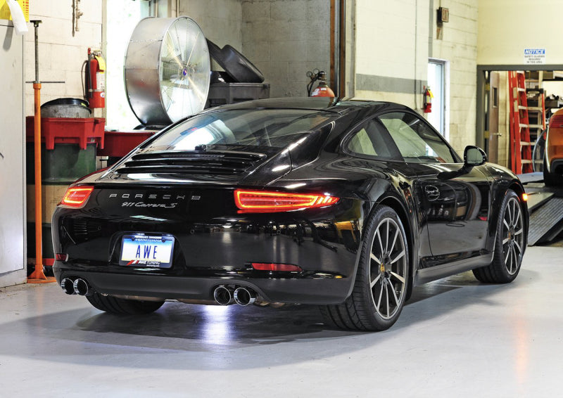 AWE Tuning Porsche 991 SwitchPath Exhaust for Non-PSE Cars Chrome Silver Tips Catback AWE Tuning