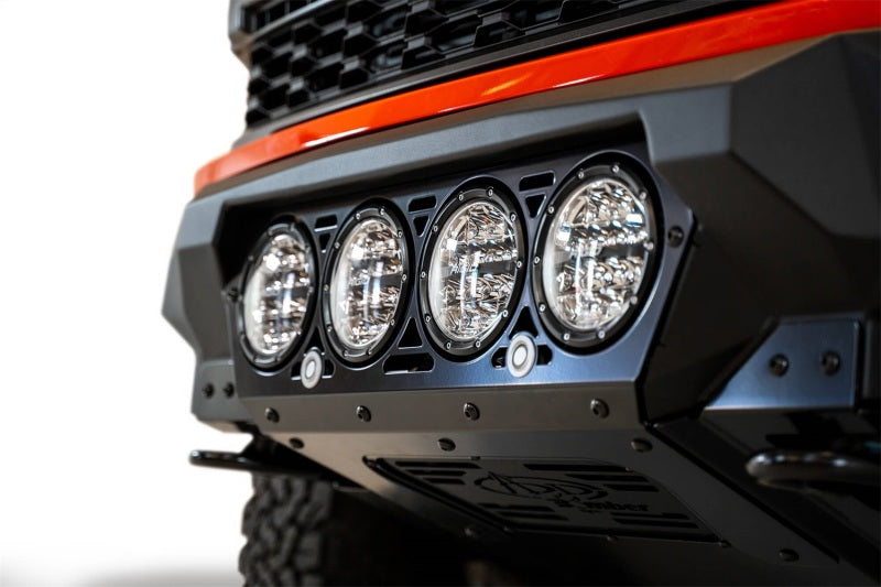 Addictive Desert Designs 2021+ Ford Raptor Bomber Front Bumper w/ 4 Rigid 360 6in Light Mounts Bumpers - Steel Addictive Desert Designs