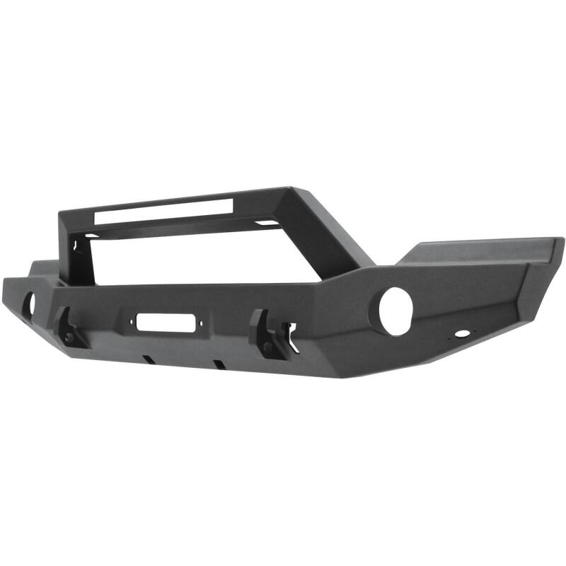 Westin 07-18 Jeep Wrangler JK WJ2 Full Width Front Bumper w/LED Light - Tex. Blk Bumpers - Steel Westin