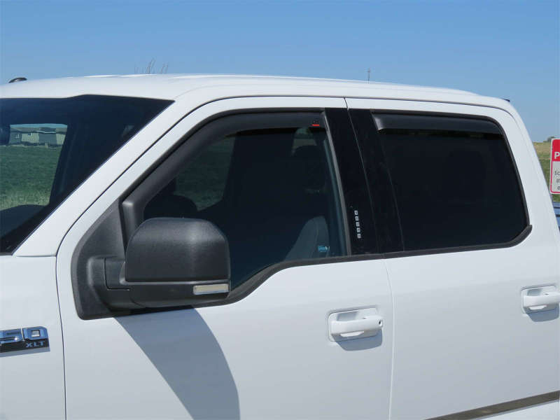 EGR 15+ Ford F150 Crew Cab In-Channel Window Visors - Set of 4 - Matte (573495) Wind Deflectors EGR