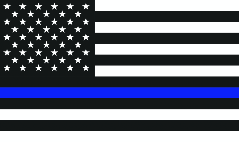 DragonFire Racing Whip Flag - Back the Blue Whip Lights DragonFire Racing