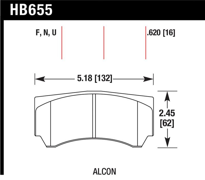 Hawk Alcon RC4498X600 Race DTC-70 Brake Pads Brake Pads - Racing Hawk Performance