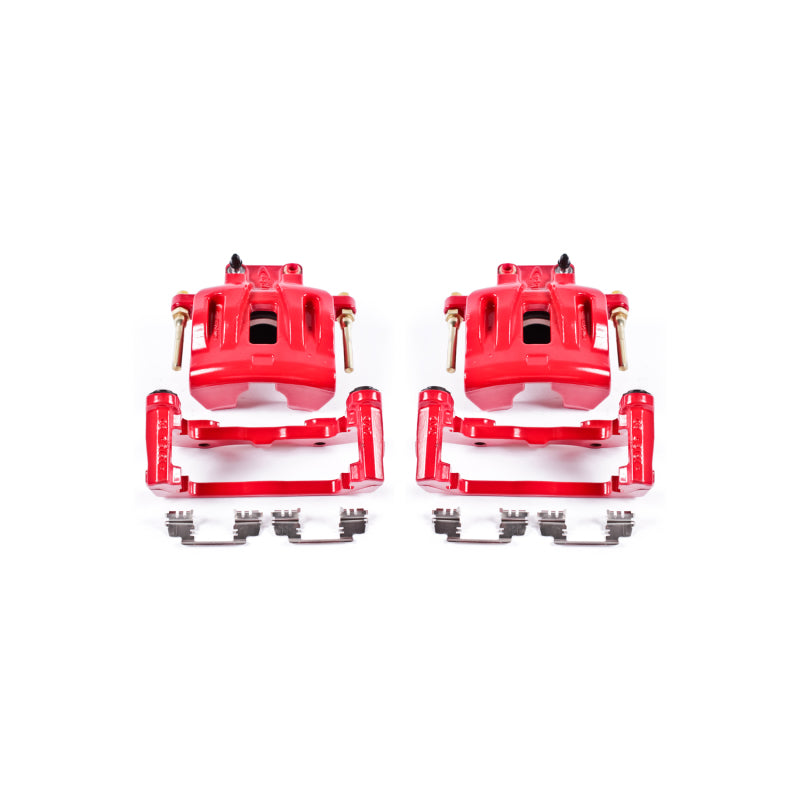 Power Stop 05-11 Chrysler 300 Front Red Calipers w/Brackets - Pair Brake Calipers - Perf PowerStop