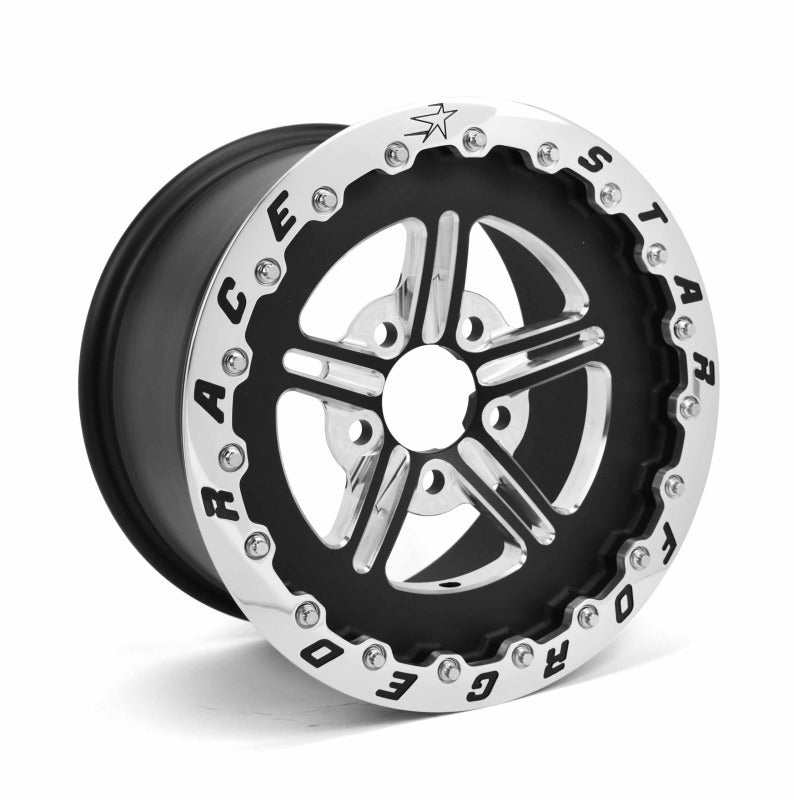 Race Star 63 Pro Forged 15x10 SBL Sportsman 5x5.00 BC / 3.00in. BS Wheel - Black Anodized/Machined Wheels - Forged Race Star
