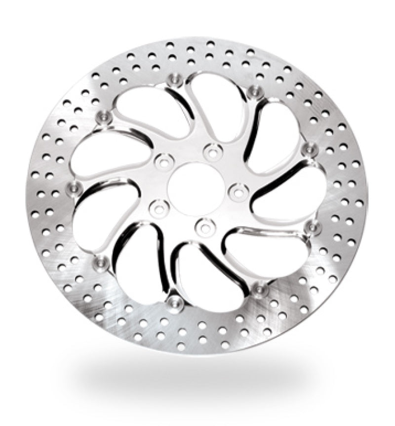 Performance Machine Disc/Carr 13x.20 Sf Torque Fr Left - Polished Brake Rotors - Drilled Performance Machine