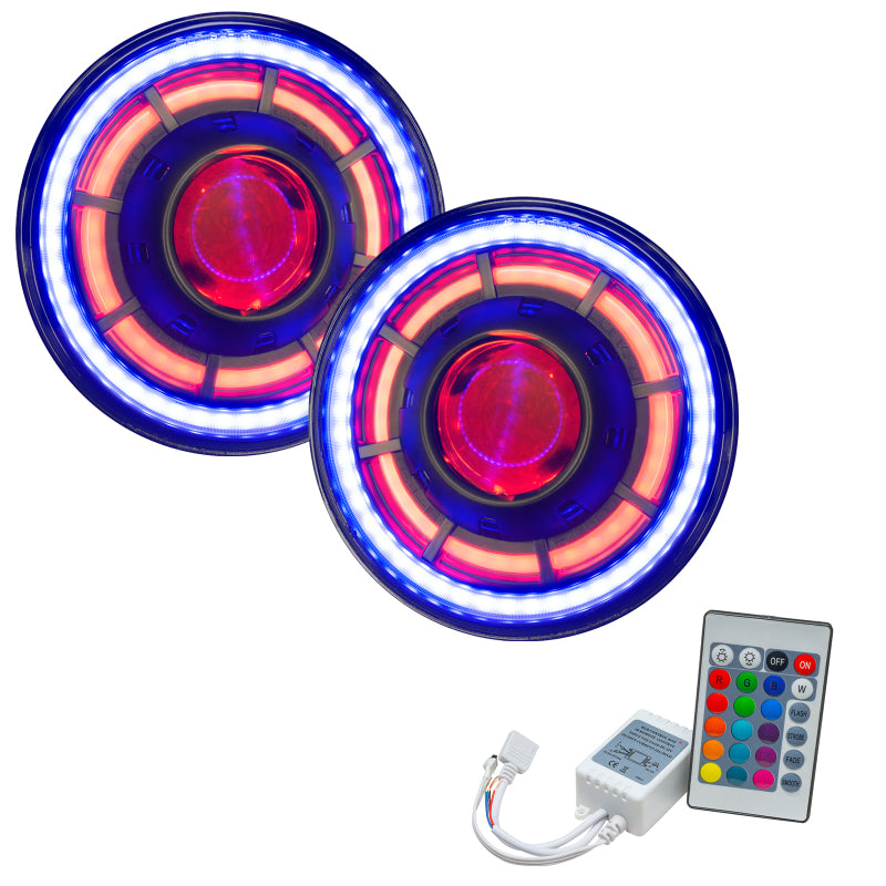 ORACLE Lighting 0718 Jeep Wrangler JK Oculus 7in ColorSHIFT Bi-LED Projector Headlights Light Bars & Cubes ORACLE Lighting