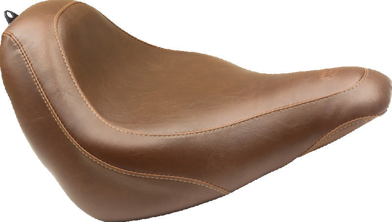 Mustang 18-21 Harley Street Bob Wide Tripper Solo Seat - Brown Solo Motorcycle Seats Mustang Motorcycle