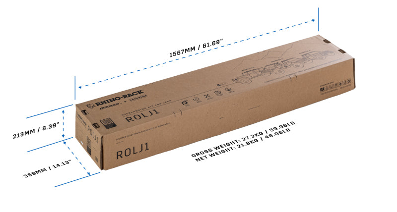 Rhino-Rack Jeep Overlanding Kit with Gutter Backbone Roof Rack Rhino-Rack