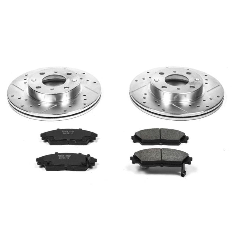 Power Stop 90-91 Honda Civic Front Z23 Evolution Sport Brake Kit Brake Kits - Performance D&S PowerStop