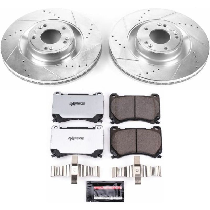 Power Stop 2011 Hyundai Equus Front Z26 Street Warrior Brake Kit Brake Kits - Performance D&S PowerStop