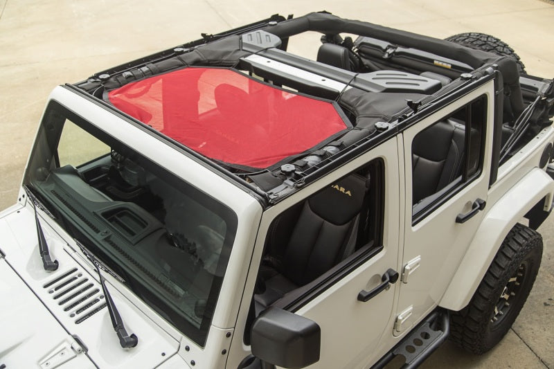 Rugged Ridge Eclipse Sun Shade Front Red 07-18 Jeep Wrangler Car Covers Rugged Ridge