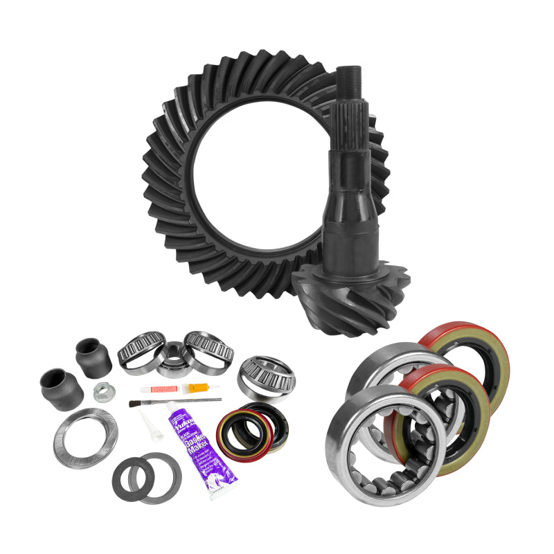 Yukon 9.75in Ford 3.73 Rear Ring & Pinion Install Kit 2.53in OD Axle Bearings and Seal Differential Install Kits Yukon Gear & Axle