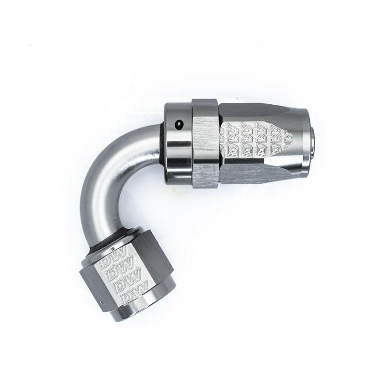 DeatschWerks 8AN Female Swivel 120-Degree Hose End CPE - Anodized Titanium Fittings DeatschWerks